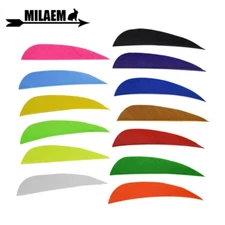 50pcs 3" Arrow Natural Turkey Feather Waterdrop Fletches Vanes DIY Shaft Hunting