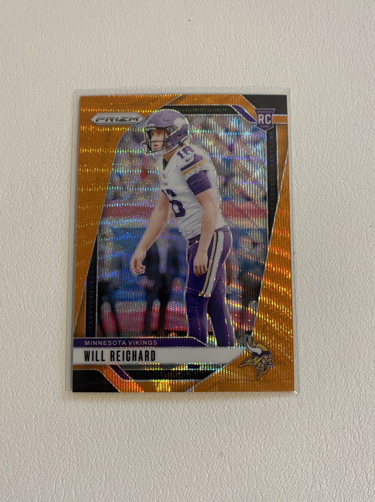 2024 Panini Prizm Football RC Rookie Orange Wave /60 Will Reichard #396 Vikings