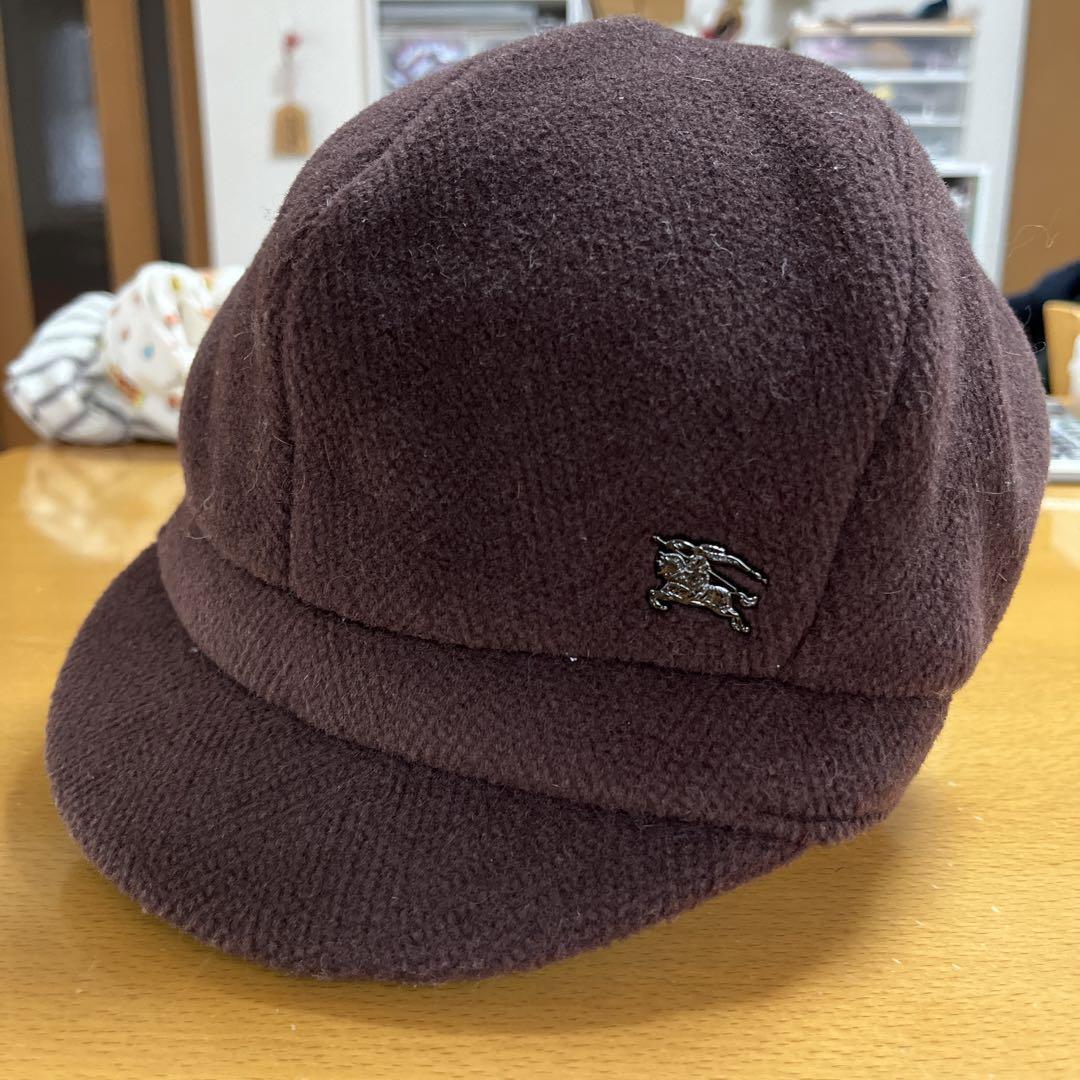 Burberry Newsboy Hat Burgundy Used Minimal Wear