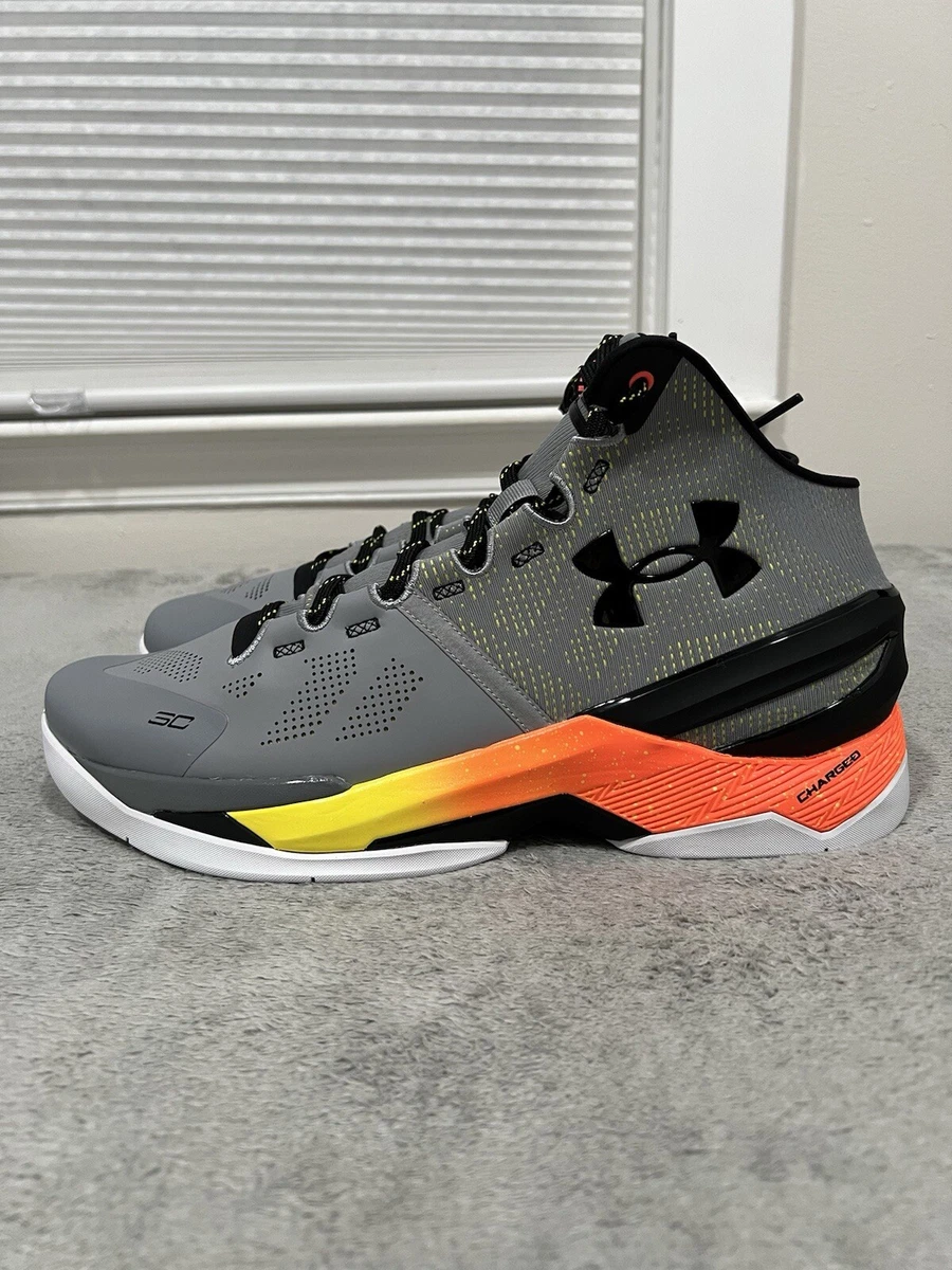 Under Armour Curry 2 Iron Sharpens Iron Basketball Shoes Grey Orange 1259007-001 s-l1200.jpg main image 3