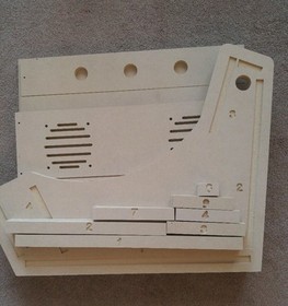 Easy to Assemble 2p Bartop / Tabletop Arcade Cabinet Kit w/ Marquee Holder HAPP