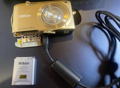 Nikon COOLPIX S3300 Compact Digital Camera Sweet Gold Used Body 