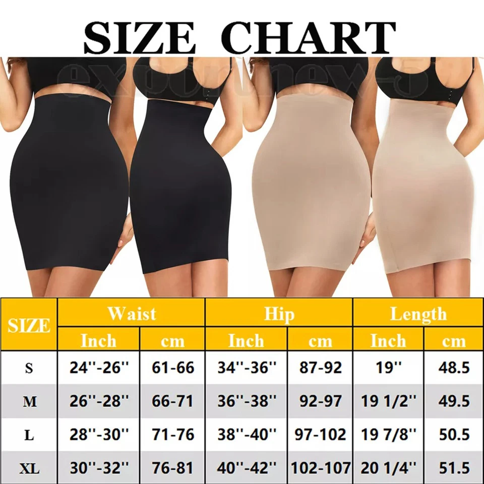 Women Shaping Half Slips Body Shaper Under Skirt Tummy Control Slimming Slip - Image 2 of 4