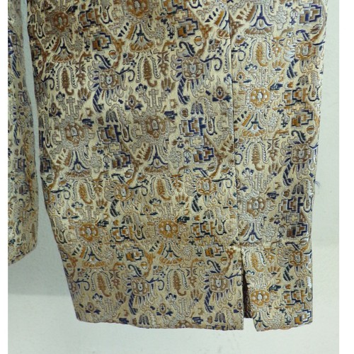 Chicos Size 1 / Medium NEW Metallic Jacquard Damask Cropped - Picture 6 of 7