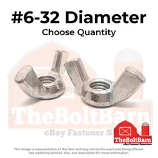 #6-32  Stainless Steel Wing Nuts (Choose Qty)