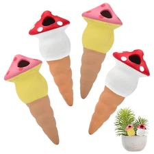 4pcs Terracotta Self Watering Spike Automatic Plant Potted Watering Stakes