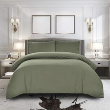 100% Egyptian Cotton Duvet Quilt Cover Bedding Set Double King Super King Size