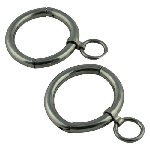 Paire de bracelets ovale Handcuffs acier bdsm fetish new 2 modèles - Foto 1 di 3