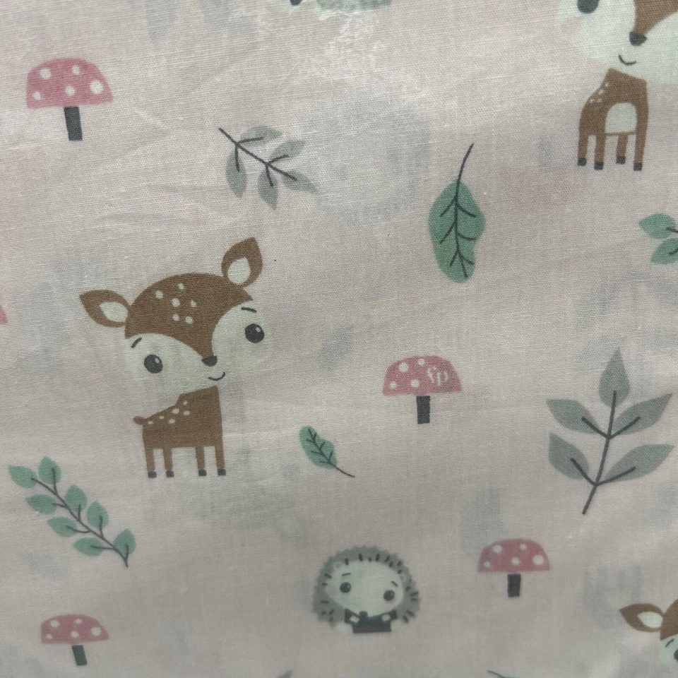 NEW Fisher Price Crib Sheet Woodland Wonders Forest Themed Pink cotton fitted - Image 2 of 4