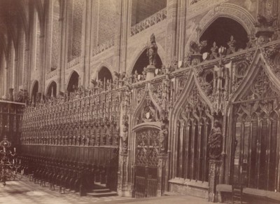 Albi Kathedrale Innenarchitektur Frankreich altes Foto 1890