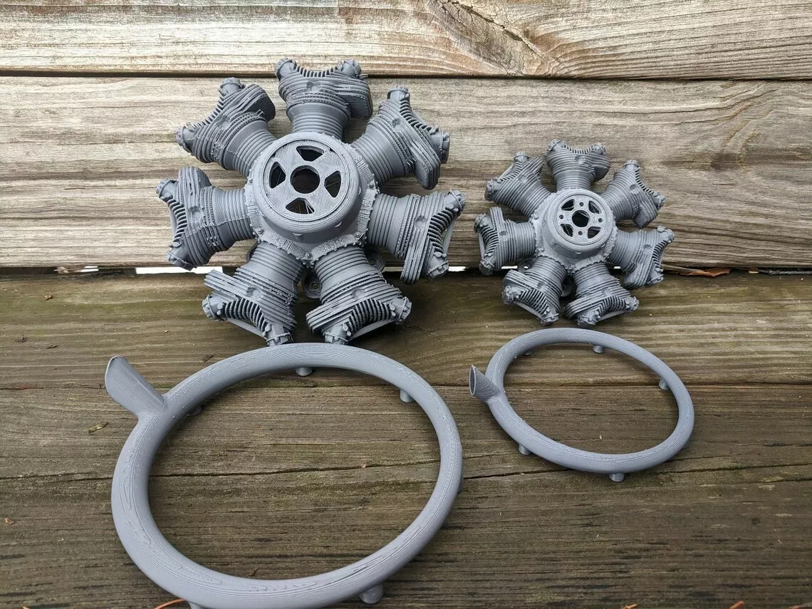 Dummy radial engines for model shop airplanes