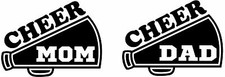 Cheer Mom Cheer Dad sticker decal U Choose Color