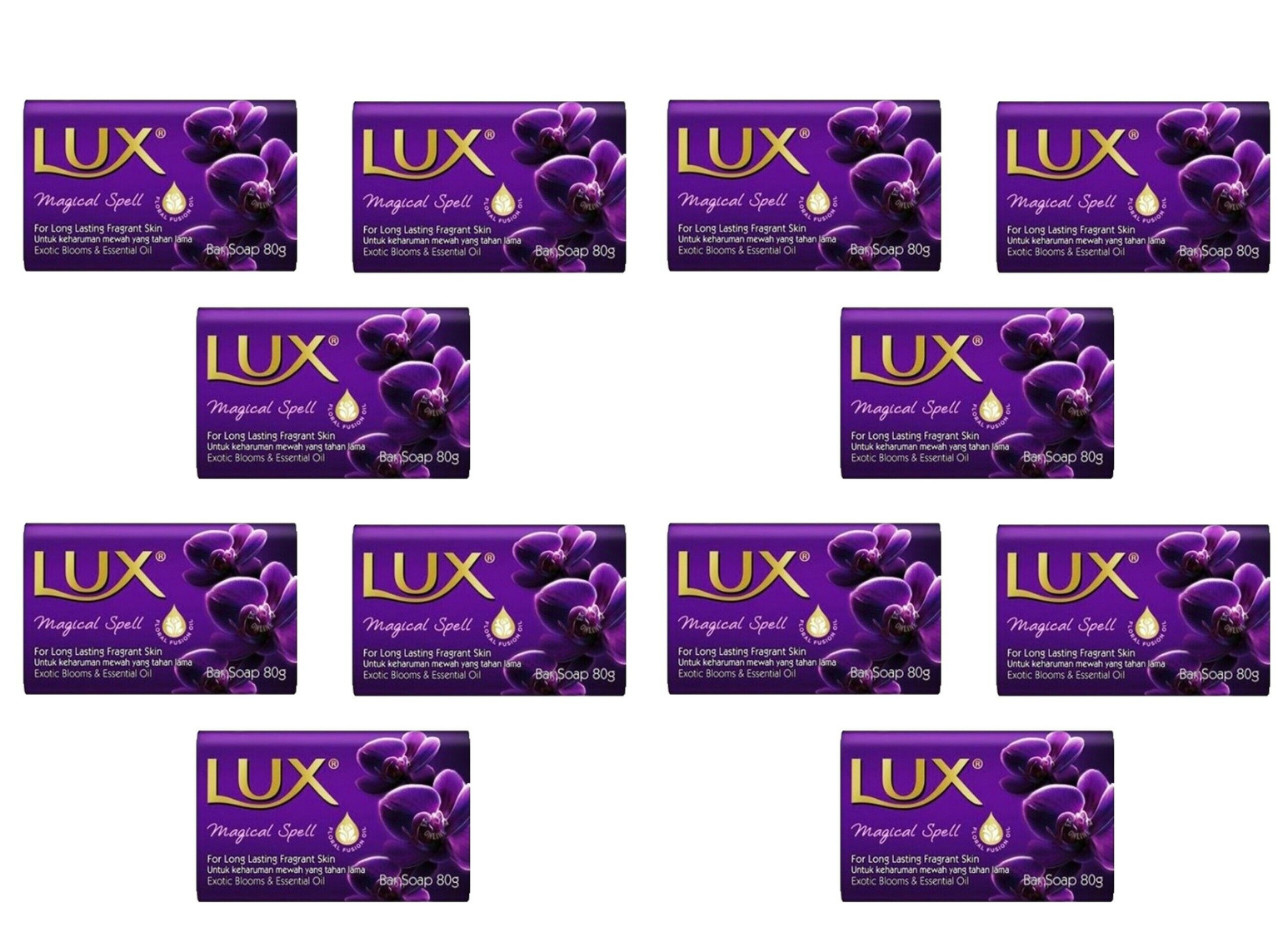 12 x 80g Lux Magical Spell Soap Bar Hand Body Bath Wash Essential Oil