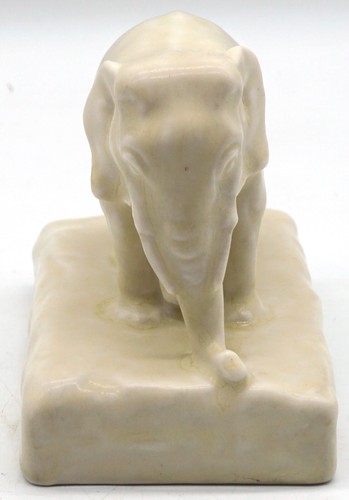 Rookwood XXIV 1924 Art Pottery Creamy Color Elephant Figurine Paperweight 2797 - Picture 4 of 10