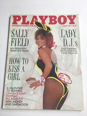Playboy Magazine March 1986 Sally Field Chris Isaak David Byrne W