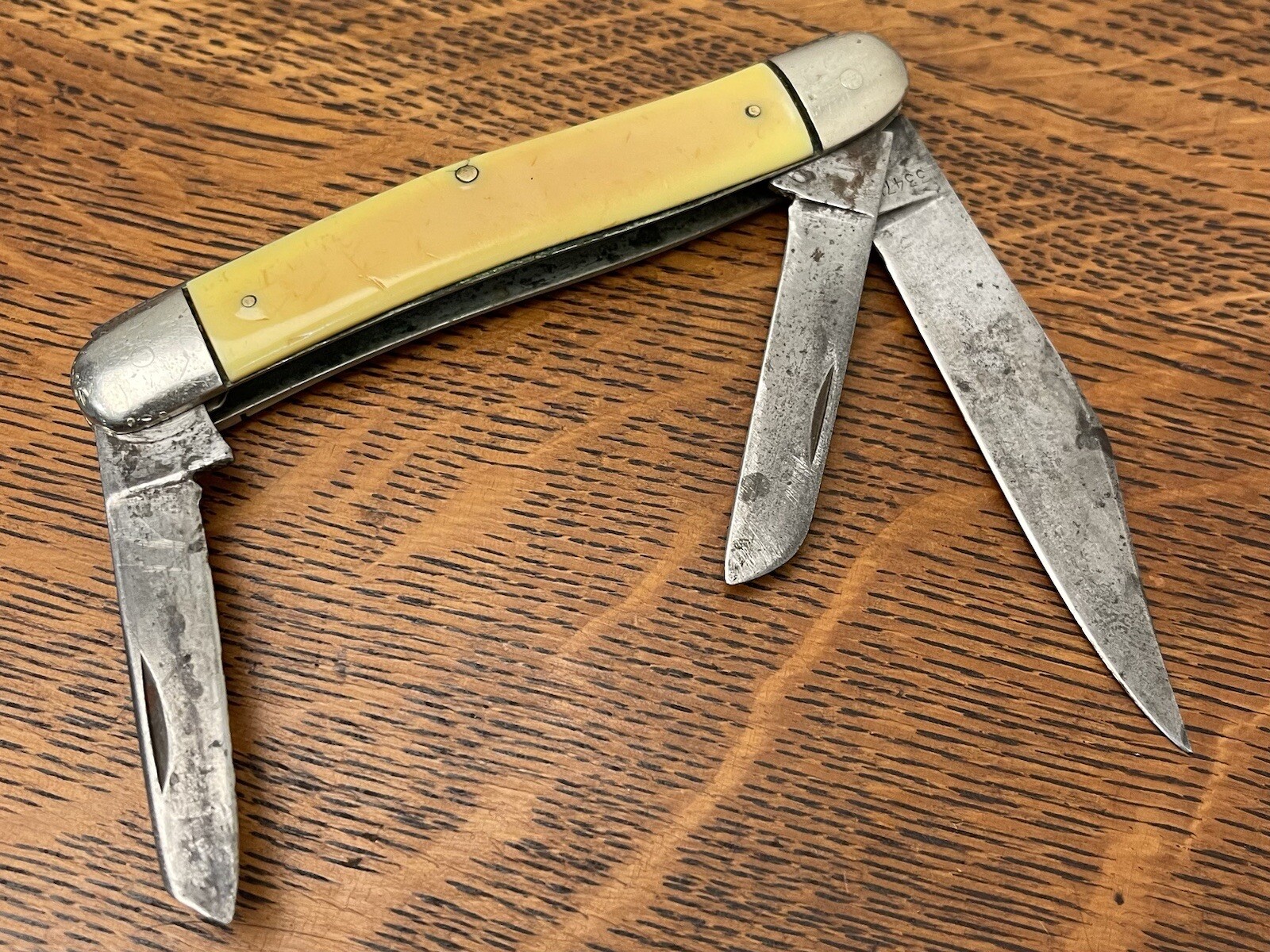 VTG 1965 69 CASE XX Pocket Knife 3347 HP Stockman Yellow Handles eBay