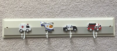 Helicopter Car Rack Boys Room Clothes Rack Hooks Vehicle Police Car Fire Truck Helicopter ...