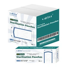 2000pc 4.25" x 12" Self Sealing Sterilization Pouches Autoclave Sterilizer Bag