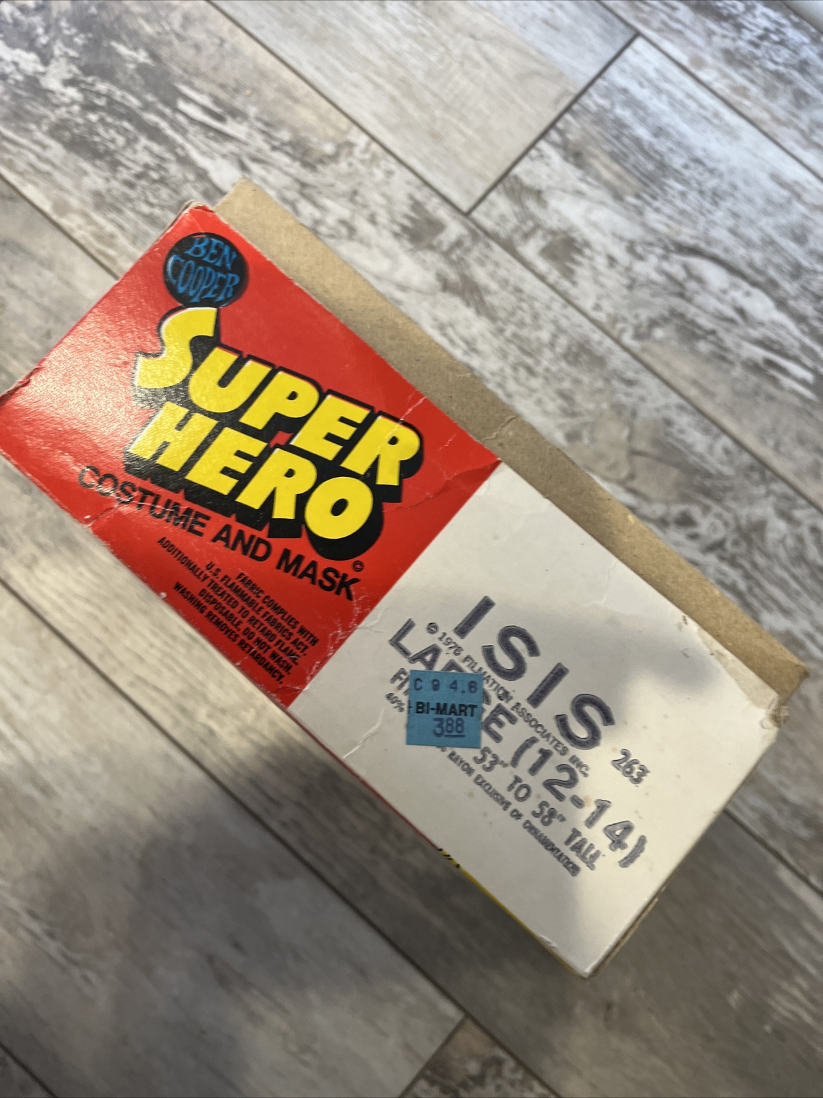 Vintage 1976 BEN COOPER ISIS halloween costume & mask In Box eBay