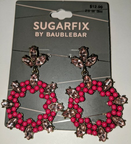 SUGARFIX by Baublebar Pink Gem Hoop Dangle Circle New NWT 33835 - Bild 6 von 10