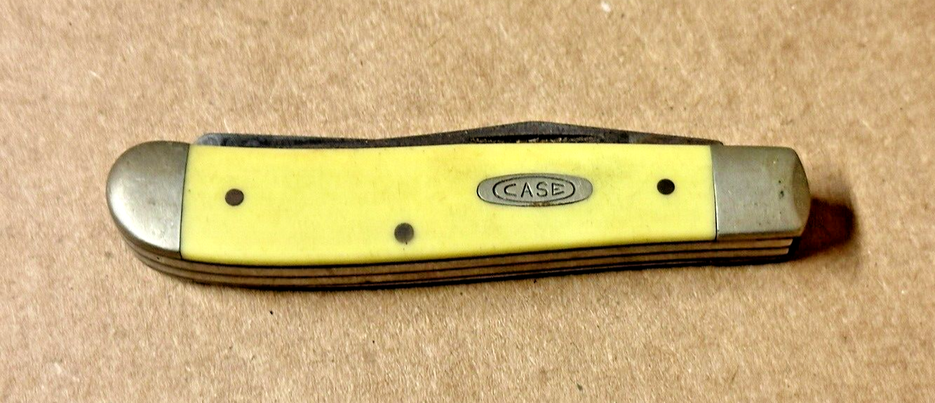 Case 3207 CV USA Knife Yellow Handle Two Blades eBay