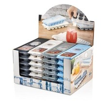 AVAILABLE IN BLACK,WHITE,GREY N BLUE COOLBOX NON-STICK ICECUBE TRAY CUBE SHAPE