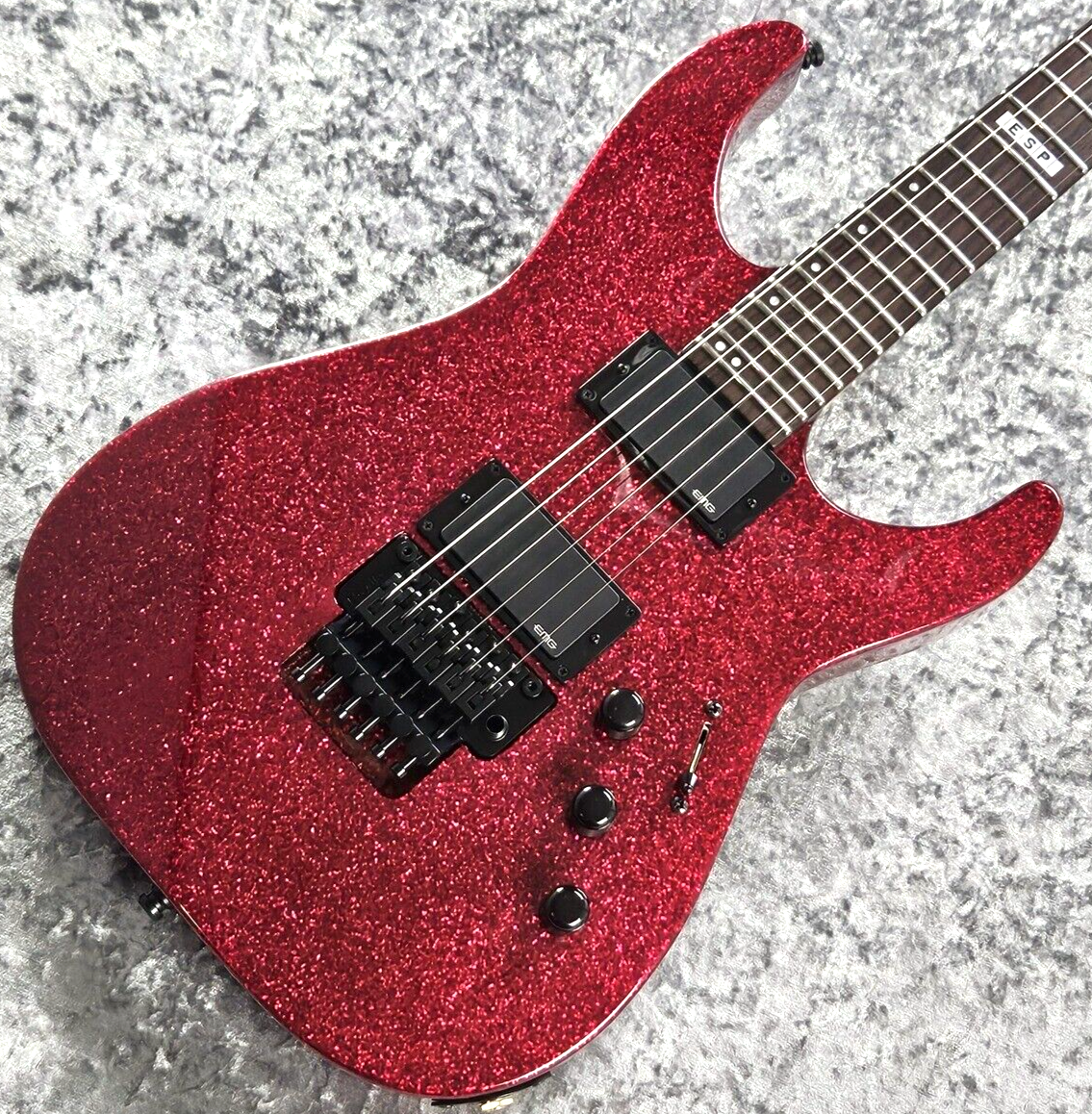 ギター　edwards レッド EDWARDS E-M-II-CTM Red Sparkle Limited Model Electric Guitar From