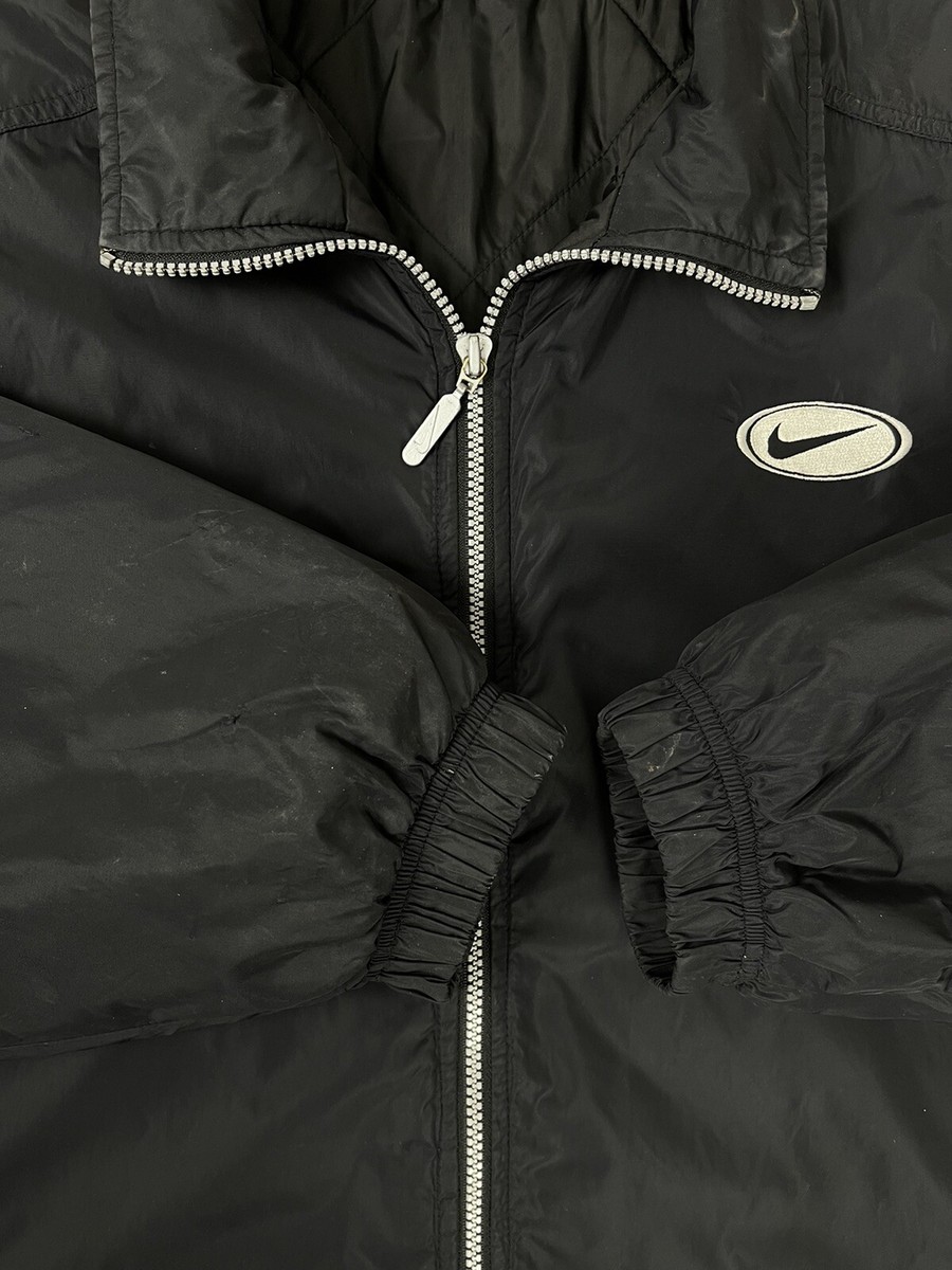 Vintage 90s NIKE Windbreaker Jacket Big Swoosh Black Nylon Vintage 90s NIKE Windbreaker Jacket Big Swoosh Black Nylon