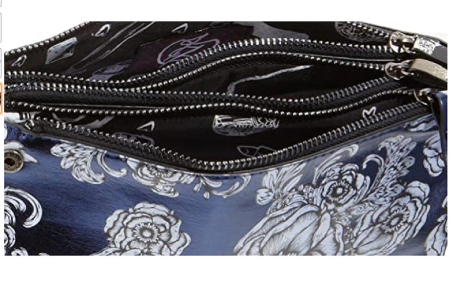 Bolsa de mão Punk IRON FIST Make Up Your Mind 3 em 1 bolsa caveira flor NOVA rara - Imagem 4 de 4