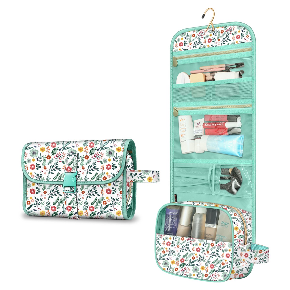 Travel Cosmetic Makeup Bag Toiletry Hanging Organizer Storage Case Pouch  Women