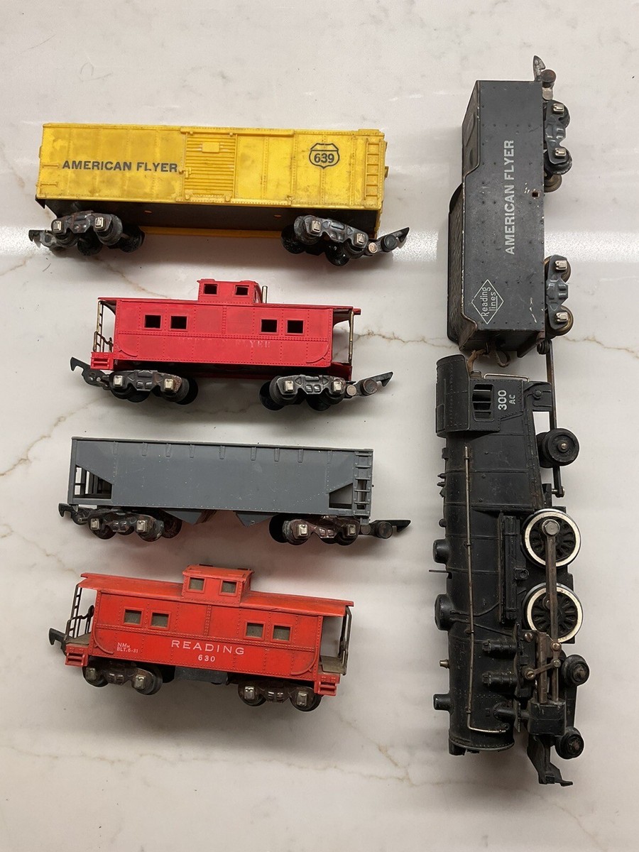 VTG American Flyer Train Set 300ac Reading Lines For Replacement Parts PRE  OWNED