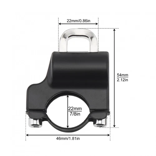 Helmet Lock Anti-Theft Padlock Universal fit Motorbike Motorcycle Handlebar