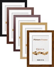 Photo Picture Frame Poster Frame With White Mount Black Dark Oak Mahogany Frames