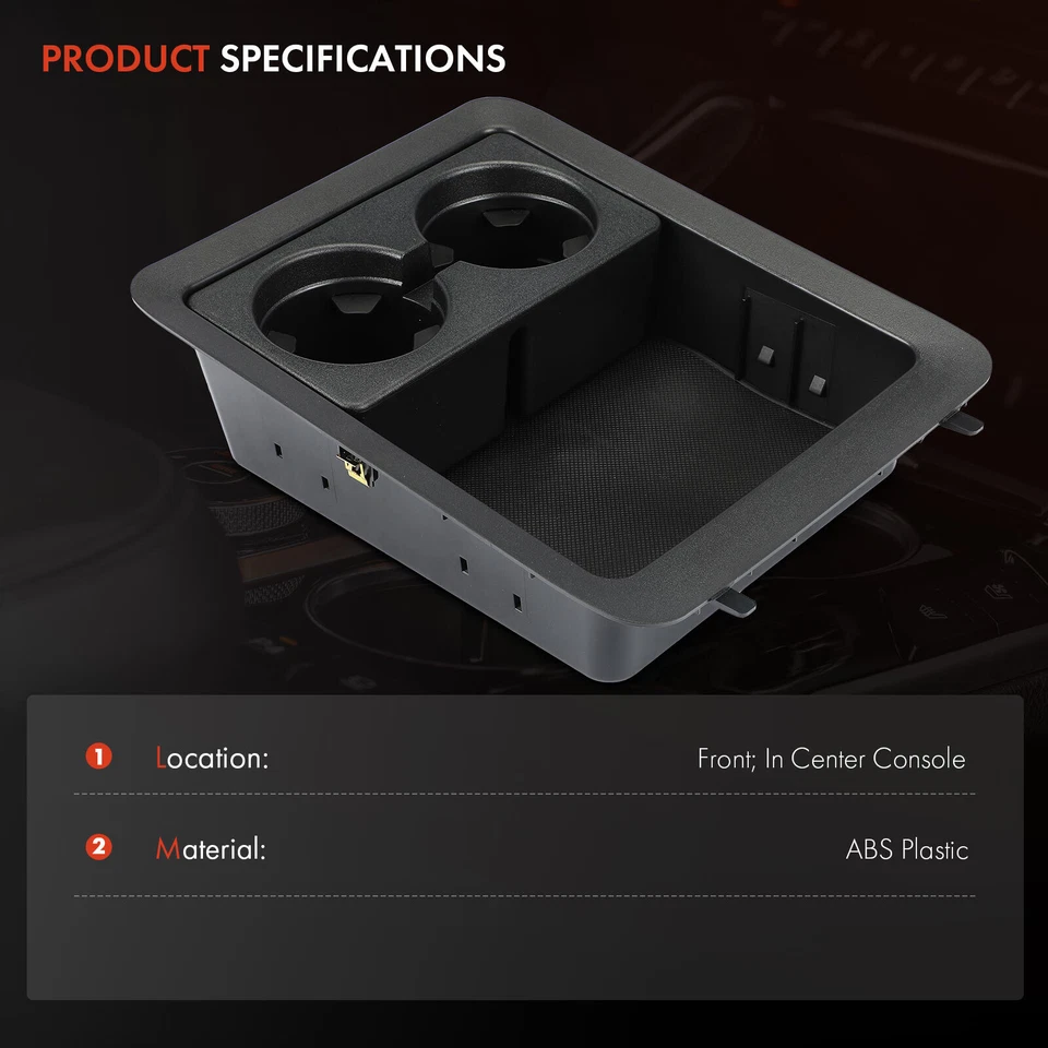 Novo porta-copo console frontal no centro para Chevrolet Escalade GMC Yukon Cadillac - Imagem 3 de 4