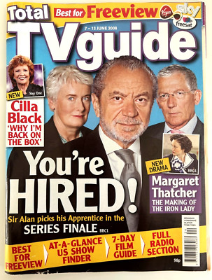 TOTAL TVGUIDE 7/6/2008 ALAN SUGAR Ronaldo BEYONCE Cilla Black JENNIFER HUDSON