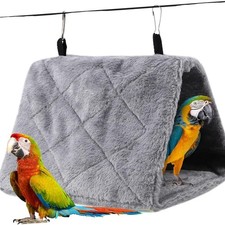 Warm Bird Nest House, Bird Bed for Cage, Plush Parrot Hanging Hammock Shed Hut