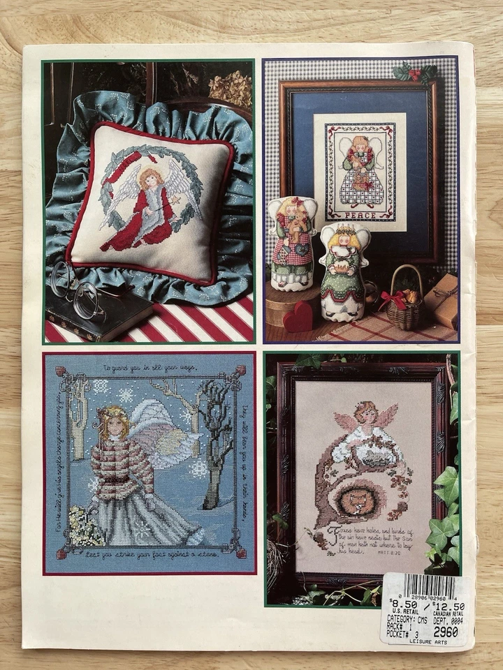 Angels Galore Cross Stitch Pattern Book 38 Designs Leisure Arts 2960 Vintage - Image 2 of 4