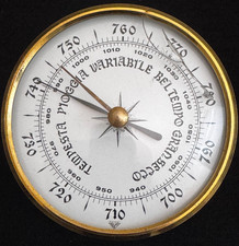 BAROMETRO ANEROIDE VINTAGE PATENT RF 10cm FUNZIONANTE Pulito Italiano