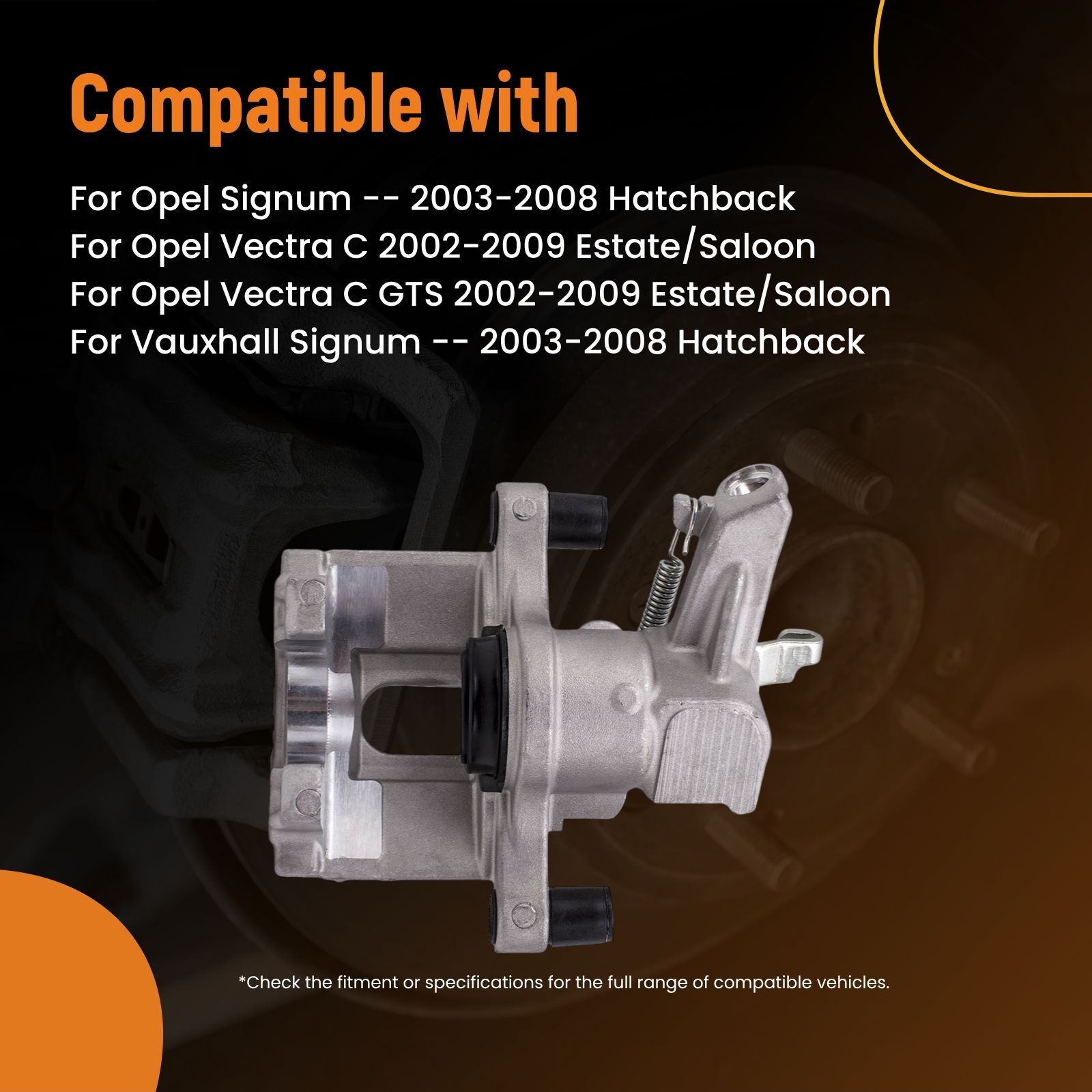 278mmX12mm Rear Right Caliper System For Opel Signum & Vectra C 03-08 93172183