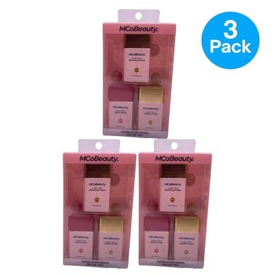 MCoBeauty Super Glow Drops Deluxe Trio 3 Pack Radiant Serum Set New