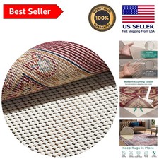 Extra Thick Non-Slip Rug Pad Gripper - 4ft Round for Ultimate Floor Safety