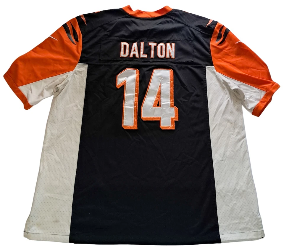 Camiseta Nike Cincinnati Bengals Andy Dalton #14 masculina 2XL preta futebol americano NFL - Imagem 2 de 4