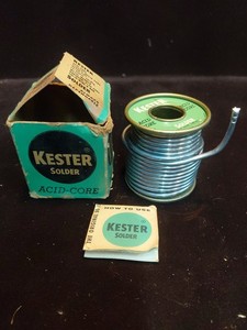 Vintage KESTER Solder. Diameter Of Solder Unknown To Me. See Photos