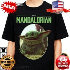 Baby Yoda Shirt Star Wars The Mandalorian The Child Circle T-Shirt S-2XL