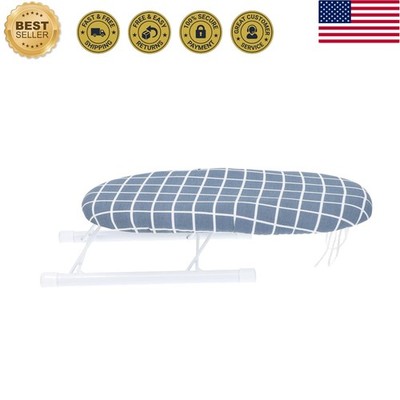 Mini Folding Ironing Board Dark Blue Plaid Household Clothes Sleeves Ironing ...