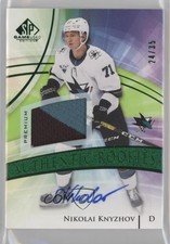 2020 SP Game Used Authentic Rookies Green 24/35 Nikolai Knyzhov Patch Auto 0c3