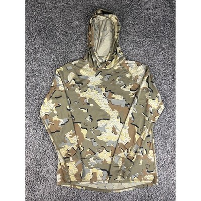 KUIU Gila LS Hoodie Mens Medium Valo Camo Sun Shirt UPF 50 Hunting Fishing