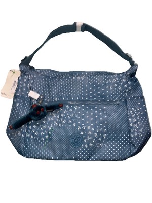 Kipling Itska Aizome Madras Navy Print NWT Lightweight Blue Print