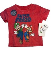 Super Mario Bros. Toddler Short Sleeve Crewneck T-shirt Red 12M