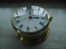 Schatz Quartz Messing Schiffsuhr 18 cm ohne Risse , kein Glasenschlag